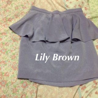 リリーブラウン(Lily Brown)のペプラム タイトスカート(ミニスカート)