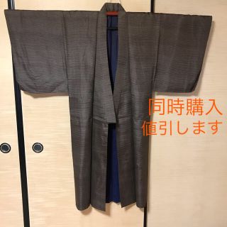 【中古】着物　男性用　普段用　ルームウェア　薄手(着物)