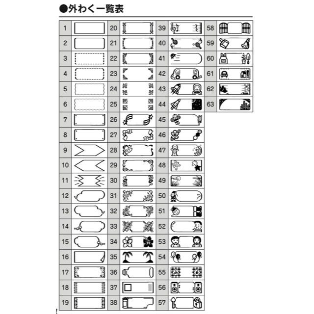 キングジム(キングジム)の名入れ＊お名前シール＊枠サンプルページ その他のその他(オーダーメイド)の商品写真