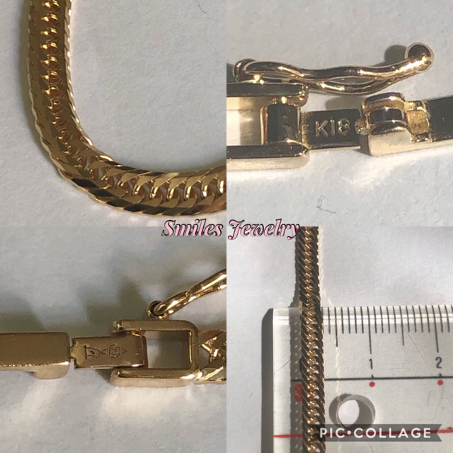352.K18 喜平 8面 トリプルカット 10g 40cm ネックレス 3