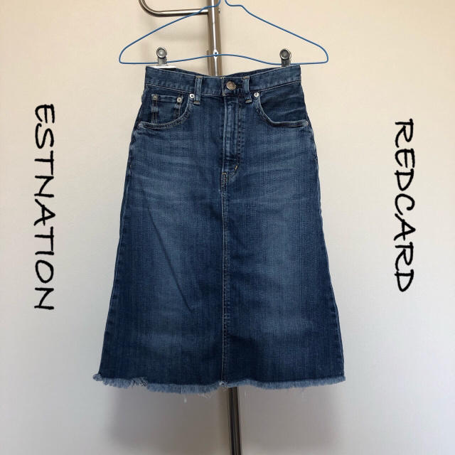 ESTNATION(エストネーション)のREDCARD × ESTNATION / デニムスカート / サイズ22 レディースのスカート(ひざ丈スカート)の商品写真