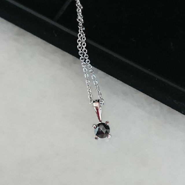 三越(ミツコシ)のsale‼️三越 ブラック ダイヤモンド ネックレス レディースのアクセサリー(ネックレス)の商品写真