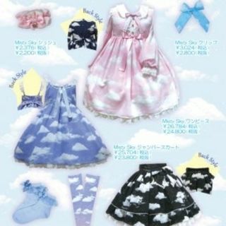 アンジェリックプリティー(Angelic Pretty)の再々再販受注4点Misty Skiジャンパースカートセット(ひざ丈ワンピース)