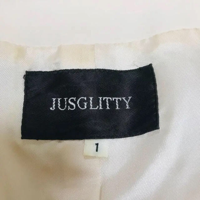 JUSGLITTY(ジャスグリッティー)のJUSGLITTY レザージャケット レディースのジャケット/アウター(ノーカラージャケット)の商品写真