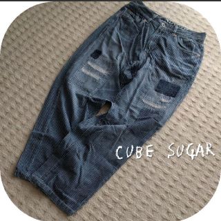 キューブシュガー(CUBE SUGAR)のCUBE SUGAR✡ダメージデニムパンツ(デニム/ジーンズ)