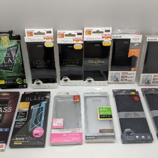 エレコム(ELECOM)の【新品】スマホ保護ガラス3点、スマホケース9点セット売り(モバイルケース/カバー)