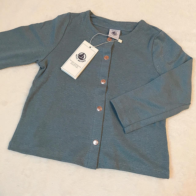 PETIT BATEAU(プチバトー)のプチバトー 19SS コットンリネンカーディガン 36m  キッズ/ベビー/マタニティのキッズ服女の子用(90cm~)(カーディガン)の商品写真