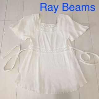 レイビームス(Ray BEAMS)のレイビームス 白 レース トップス　チュニック(チュニック)