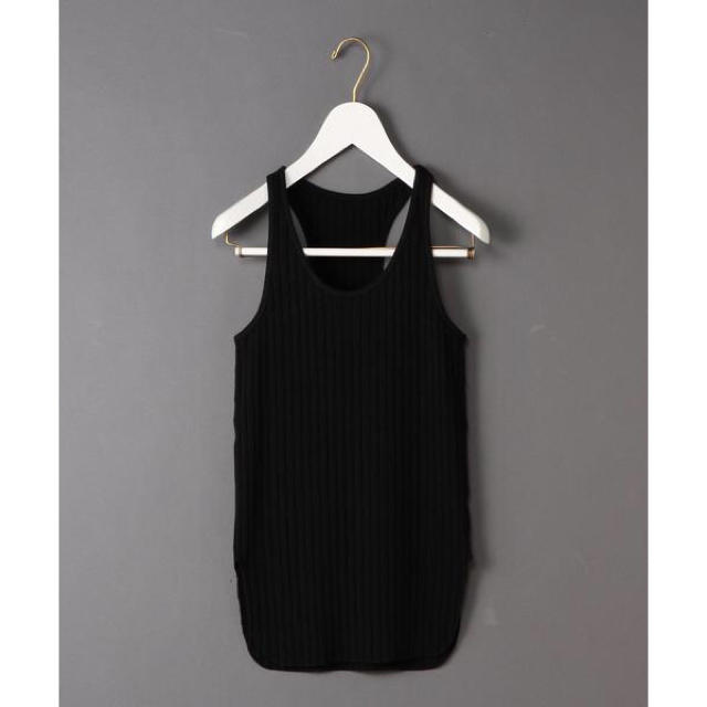 BEAUTY&YOUTH UNITED ARROWS(ビューティアンドユースユナイテッドアローズ)の6(ROKU)  RIB TANK TOP/ﾀﾝｸﾄｯﾌﾟブラック レディースのトップス(タンクトップ)の商品写真