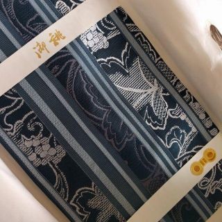 ニシジン(西陣)の【ぷぅ様専用】夏帯　葡萄　唐草　献上柄　青　紺　ブルー(帯)