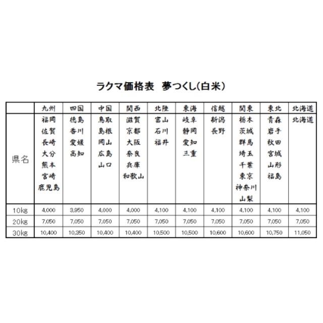 お米　H30　夢つくし　白米　10㎏ 食品/飲料/酒の食品(米/穀物)の商品写真