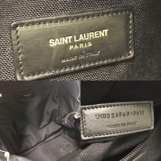 サンローランパリ バックパック 黒 キャンバス YSL