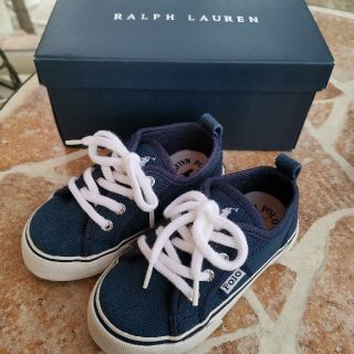 ポロラルフローレン(POLO RALPH LAUREN)の新品未使用　ポロ　ラルフローレン　ベビーシューズ　靴　約15cm  難あり(スニーカー)