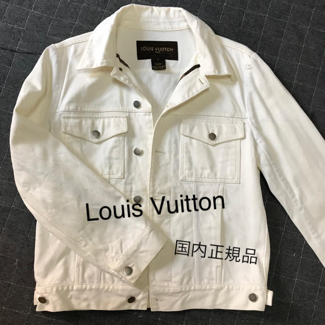 LOUIS VUITTON(ルイヴィトン)の国内正規品  ルイヴィトン ホワイトデニム ジャケット Gジャン メンズのジャケット/アウター(Gジャン/デニムジャケット)の商品写真