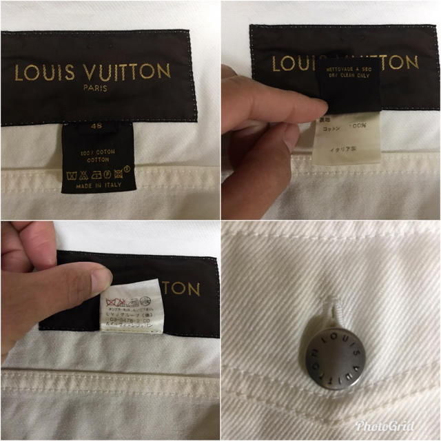 LOUIS VUITTON(ルイヴィトン)の国内正規品  ルイヴィトン ホワイトデニム ジャケット Gジャン メンズのジャケット/アウター(Gジャン/デニムジャケット)の商品写真