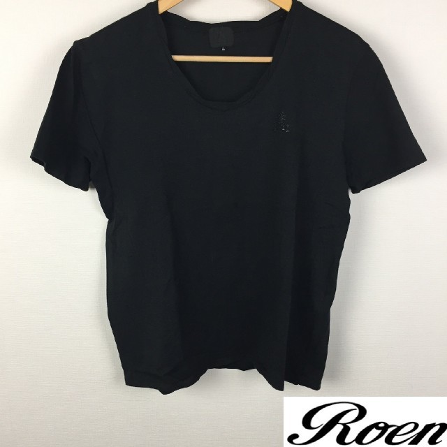 Roen(ロエン)の美品 Roen ロエン 半袖カットソー ブラック サイズ42 メンズのトップス(Tシャツ/カットソー(半袖/袖なし))の商品写真