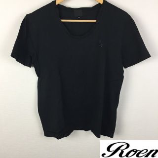 ロエン(Roen)の美品 Roen ロエン 半袖カットソー ブラック サイズ42(Tシャツ/カットソー(半袖/袖なし))