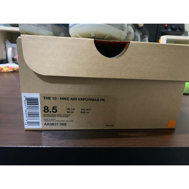 OFF-WHITE(オフホワイト)の【確実正規品】Nike off-white vapormax 26.5cm メンズの靴/シューズ(スニーカー)の商品写真