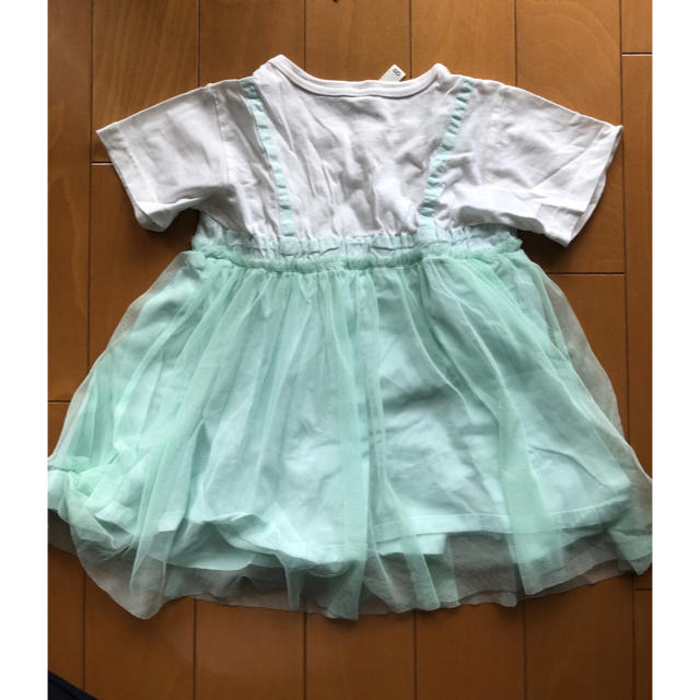 SunnyLandscape(サニーランドスケープ)のsunny Landscape チュール付きTシャツ 120 キッズ/ベビー/マタニティのキッズ服女の子用(90cm~)(Tシャツ/カットソー)の商品写真