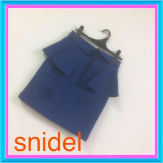 スナイデル(SNIDEL)のsnidel♡可愛いペプラム♡デニムスカート(ミニスカート)