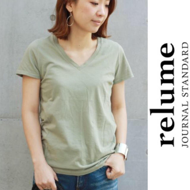 JOURNAL STANDARD(ジャーナルスタンダード)のrelume ジャーナルスタンダード Vネック コットン Tシャツ 天竺 新品 レディースのトップス(Tシャツ(半袖/袖なし))の商品写真