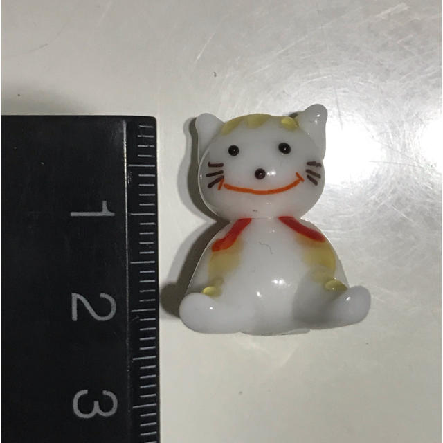 ガラス細工  ねこ  ランドセル エンタメ/ホビーの美術品/アンティーク(ガラス)の商品写真