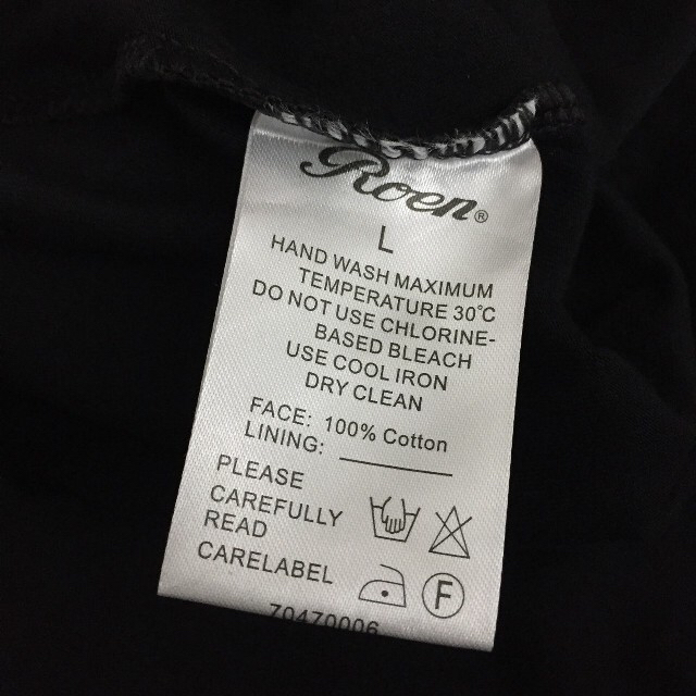Roen(ロエン)の美品 Roen ロエン 半袖Tシャツ ブラック サイズL メンズのトップス(Tシャツ/カットソー(半袖/袖なし))の商品写真