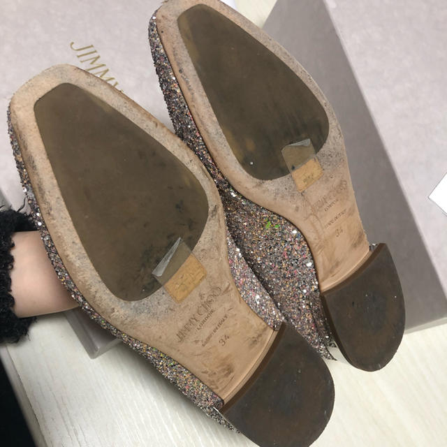 JIMMY CHOO(ジミーチュウ)のjimmychoo キラキラパンプス レディースの靴/シューズ(バレエシューズ)の商品写真