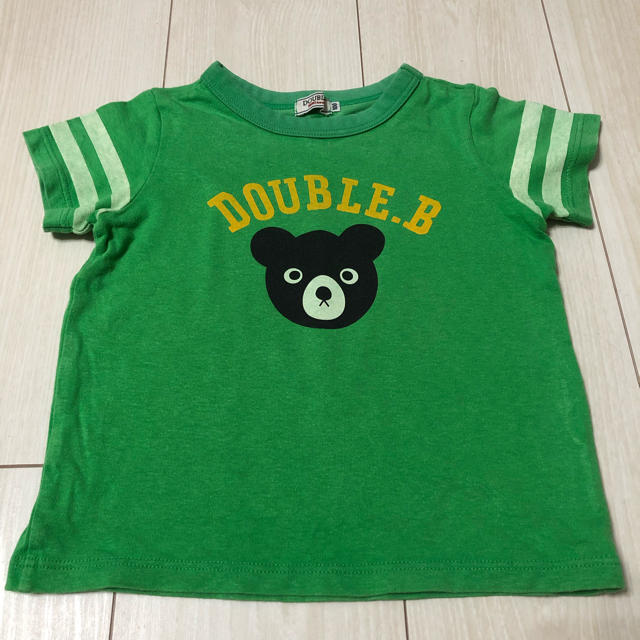 DOUBLE.B(ダブルビー)の【ダブルビー  100 定番 ビーくん Tシャツ】緑 グリーン キッズ/ベビー/マタニティのキッズ服男の子用(90cm~)(Tシャツ/カットソー)の商品写真