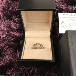 ブルガリ(BVLGARI)のブルガリ ダブルロゴリング ホワイトゴールド  9号(リング(指輪))