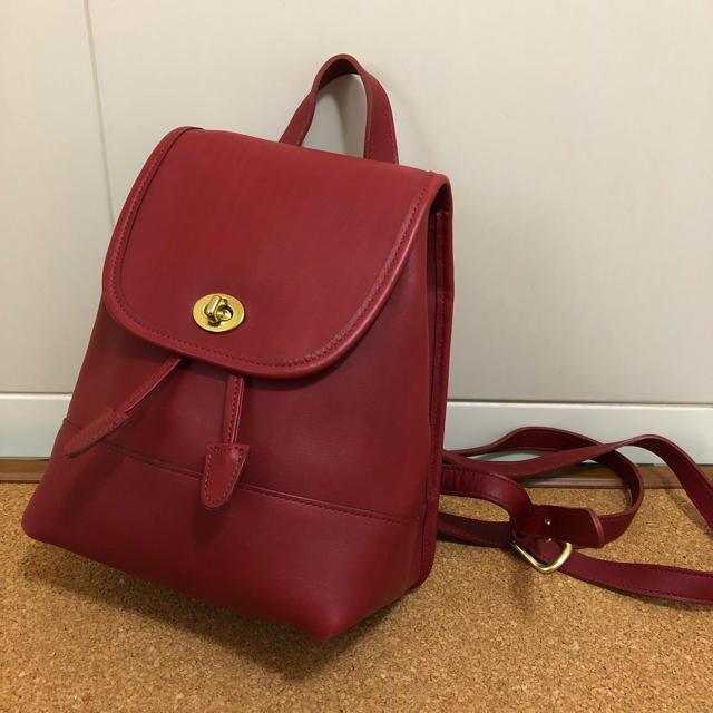 【美品】OLD COACH オールドコーチ ミニリュック 赤茶