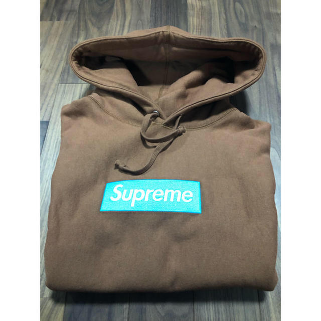 定番 Supreme Sweatshirt Hooded Logo Box Supreme 17aw - パーカー