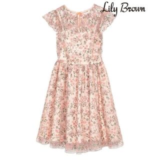 リリーブラウン(Lily Brown)のlily brown 花柄ワンピース(ひざ丈ワンピース)