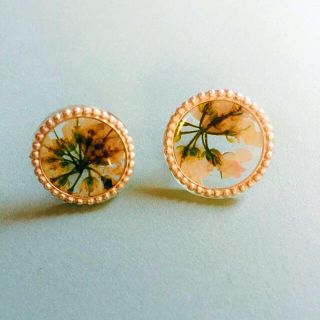 本物お花閉じ込めピアス(ピアス)