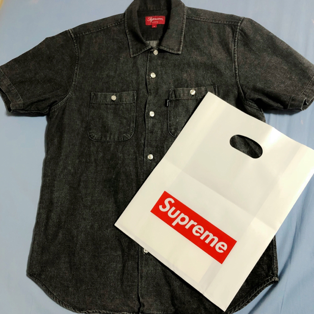 Supreme Classic Logo Denim Shirt Black S