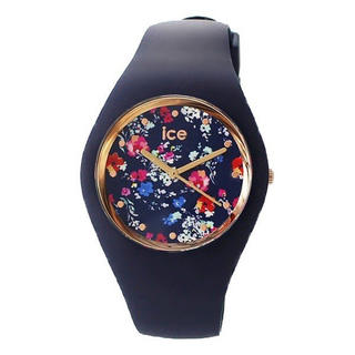 アイスウォッチ(ice watch)の新品 アイスウォッチ 腕時計 男女兼用 40mm 花柄 ネイビー 016664(腕時計)