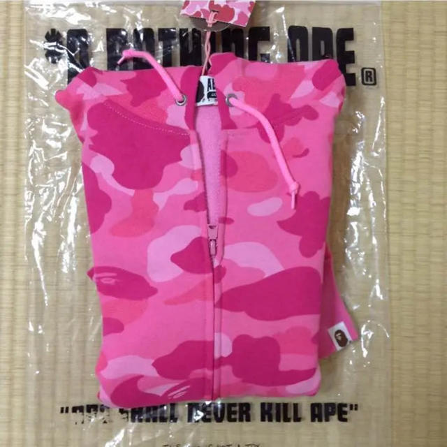 A BATHING APE - BAPE ロングパーカー ピンク 新品の通販 by hide's ...