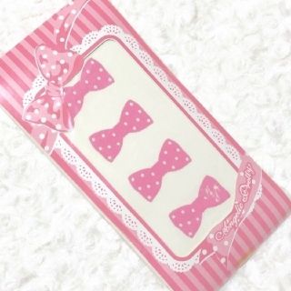 アンジェリックプリティー(Angelic Pretty)の【未使用品】後ろリボンタイツ(シロ×ピンク)(タイツ/ストッキング)