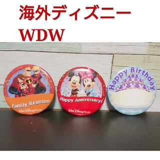ディズニー(Disney)の缶バッジ ウォルトディズニーワールド 非売品 WDW(キャラクターグッズ)
