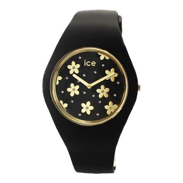 ice watch - 新品 アイスウォッチ 男女兼用 腕時計 016668 黒金 花柄