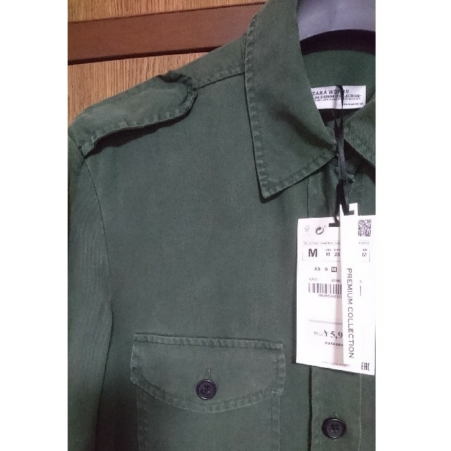 ZARA(ザラ)のZARA  ☆ ミリタリー ☆ ロールアップ ☆ シャツ レディースのトップス(シャツ/ブラウス(長袖/七分))の商品写真