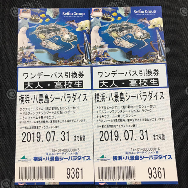 八景島シーパラダイス チケットです！