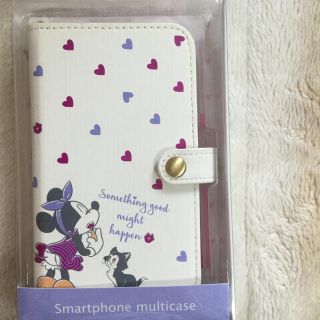 ディズニー(Disney)のディズニー 全機種対応 スマホカバー ミニー フィガロ 手帳型 スマホケース(iPhoneケース)