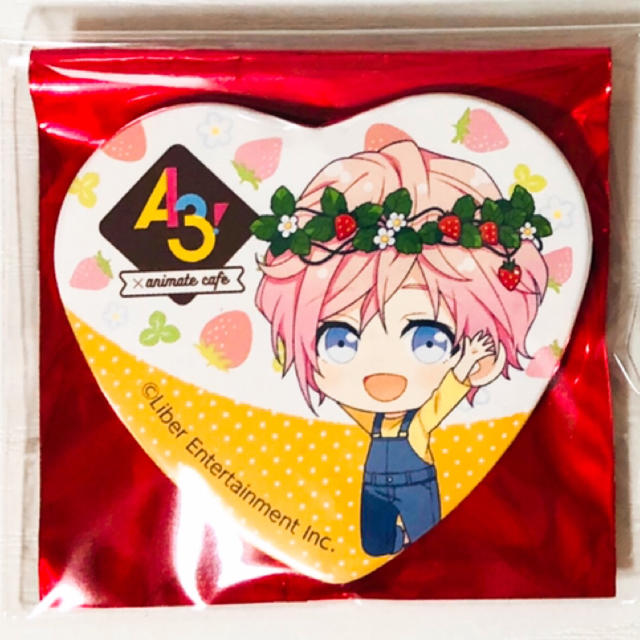 新品★A3!★アニカフェ★夏組【向坂椋】いちご狩り ver.★缶バッジ★4点