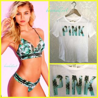 ヴィクトリアズシークレット(Victoria's Secret)の完売PINKラインストーン付きTシャツ(Tシャツ(半袖/袖なし))