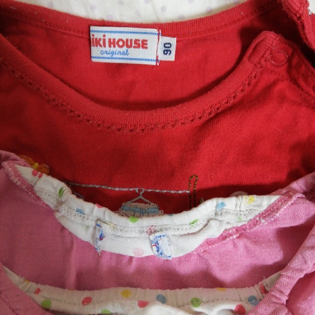 mikihouse(ミキハウス)のとも様専用　ミキハウス　赤の長袖Tシャツのみ キッズ/ベビー/マタニティのキッズ服女の子用(90cm~)(Tシャツ/カットソー)の商品写真