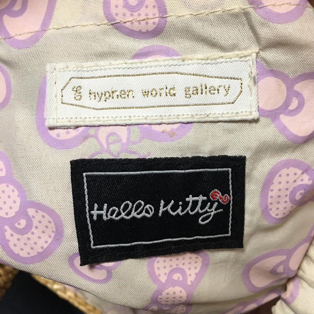 E hyphen world gallery(イーハイフンワールドギャラリー)のキティちゃん かごバッグ エンタメ/ホビーのおもちゃ/ぬいぐるみ(キャラクターグッズ)の商品写真