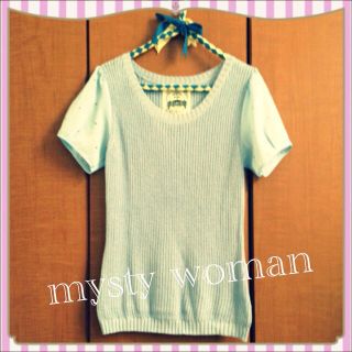 ミスティウーマン(mysty woman)の今季＊mysty woman ニット半袖(Tシャツ(半袖/袖なし))