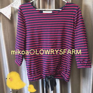 ローリーズファーム(LOWRYS FARM)のmikoa ボーダーリボントップス(カットソー(半袖/袖なし))