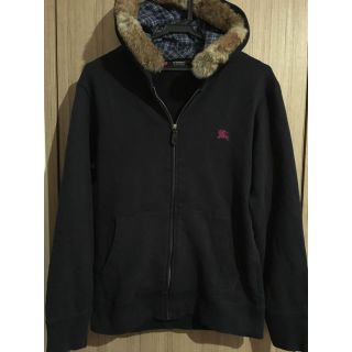 バーバリーブラックレーベル(BURBERRY BLACK LABEL)の希少。ファー付き。パーカー。(パーカー)